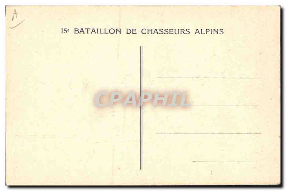 Soldat de la 15e Bataillon de Chasseurs Alpins — E. Giffard — Reverso