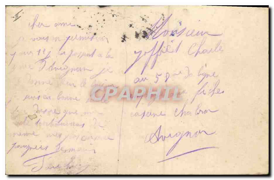 CPA Militaria Chasseurs Alpins  — Rückseite