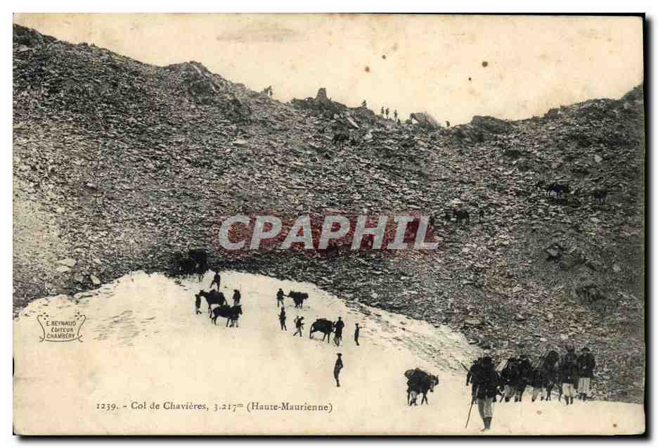 Col de Chavières, 3.217m — Haute-Maurienne — E. Reynaldo, Éditeur, Chambéry, n°1239