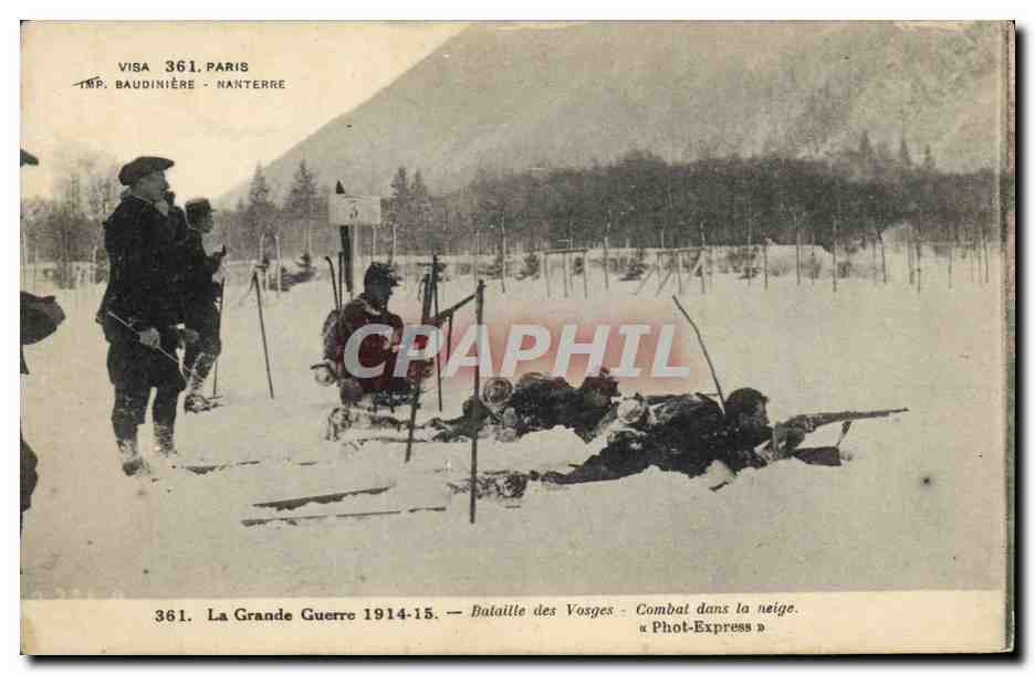 Bataille des Vosges — Combat dans la neige — 1914-15 — T.R.P. Baudinière - Nanterre