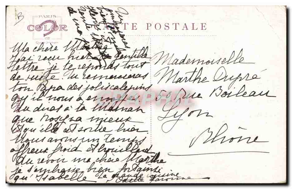 Portrait d'un soldat en beret bleu — Hartmannkopfweiler (Alsace) — Em-Duruis, janvier 1915 — Verso