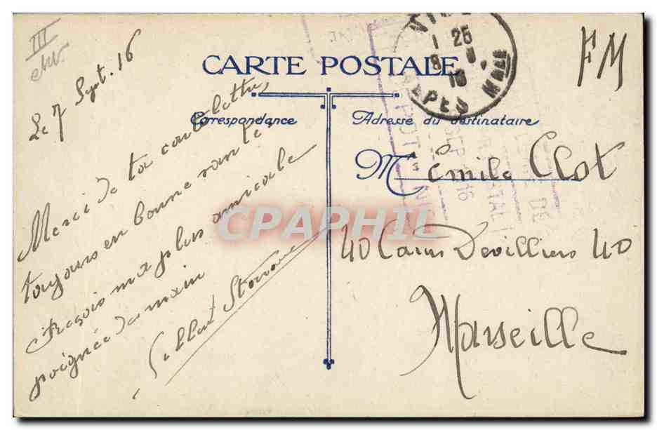 CPA Militaria Chasseurs Alpins Dechargement d'une piece — Achterkant