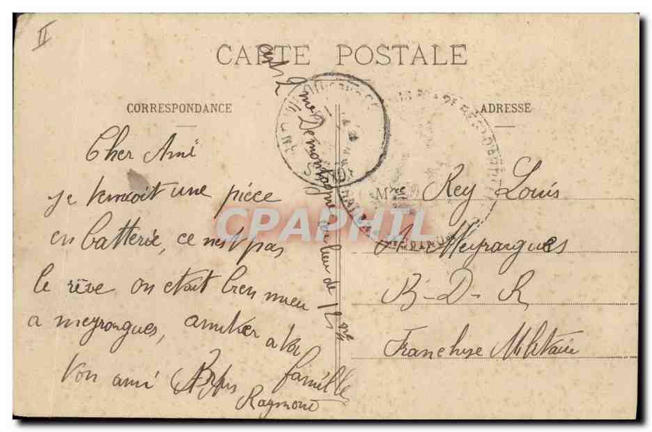 CPA Militaria Chasseurs Alpins Manoeuvres d'artillerie dans les Alpes — Rückseite