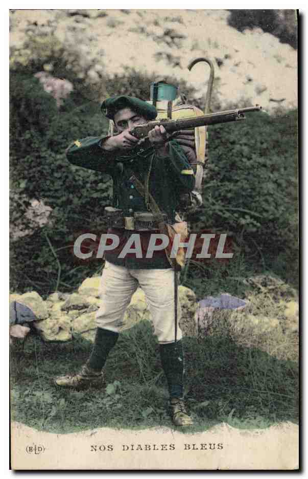 Soldat français en action — Nos Diaboles Bleus — Éditeur EID, n° de série non visible