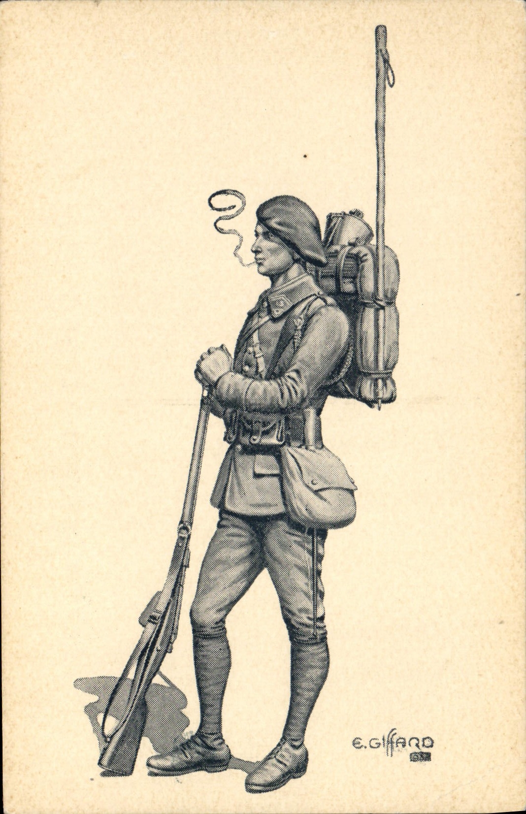 Soldat de l'15e Bataillon de Chasseurs Alpins — E. Giffard, n° 37
