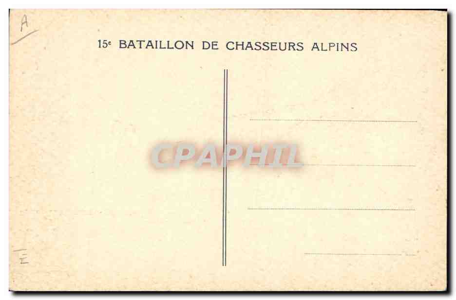 Soldat de l'15e Bataillon de Chasseurs Alpins — E. Giffard, n° 37 — Verso
