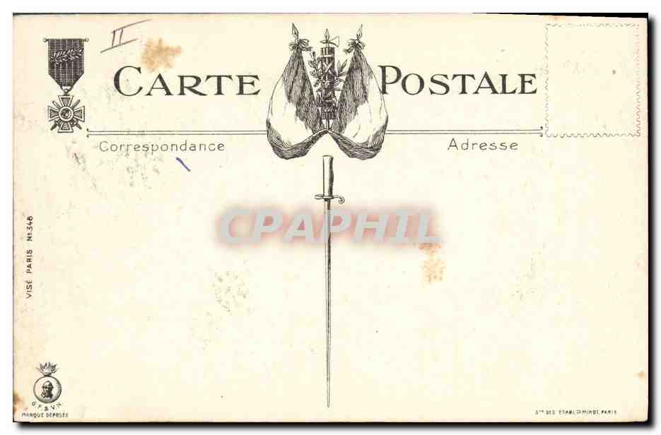CPA Militaria Le cantonnement de repos — Back