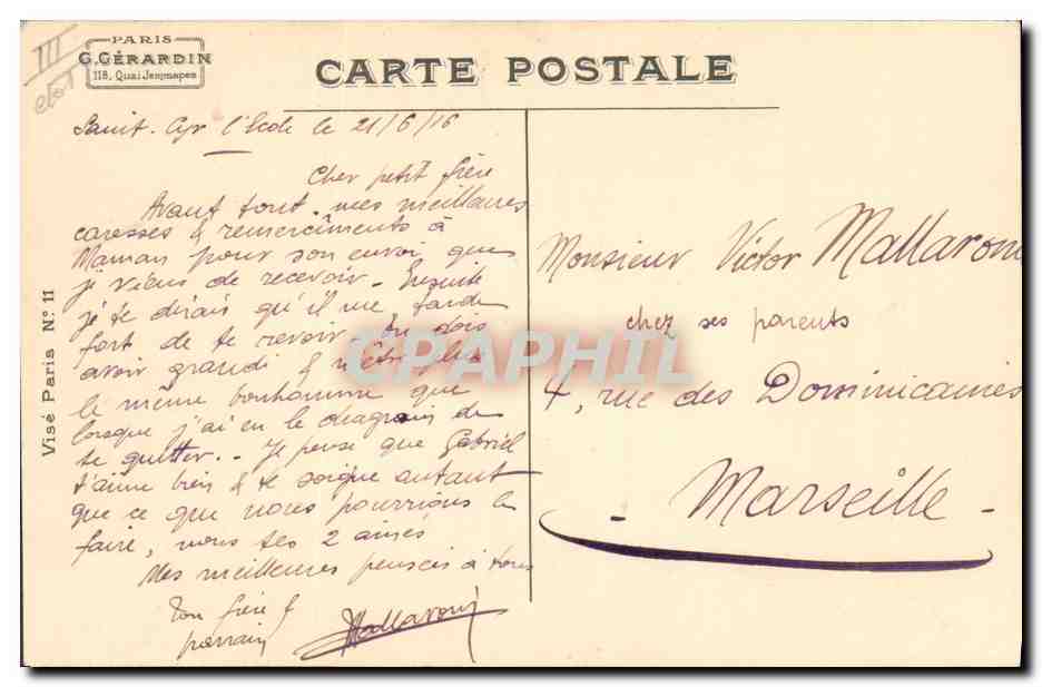 CPA Militaria Enfant Des canons Des munitions ! — Rückseite