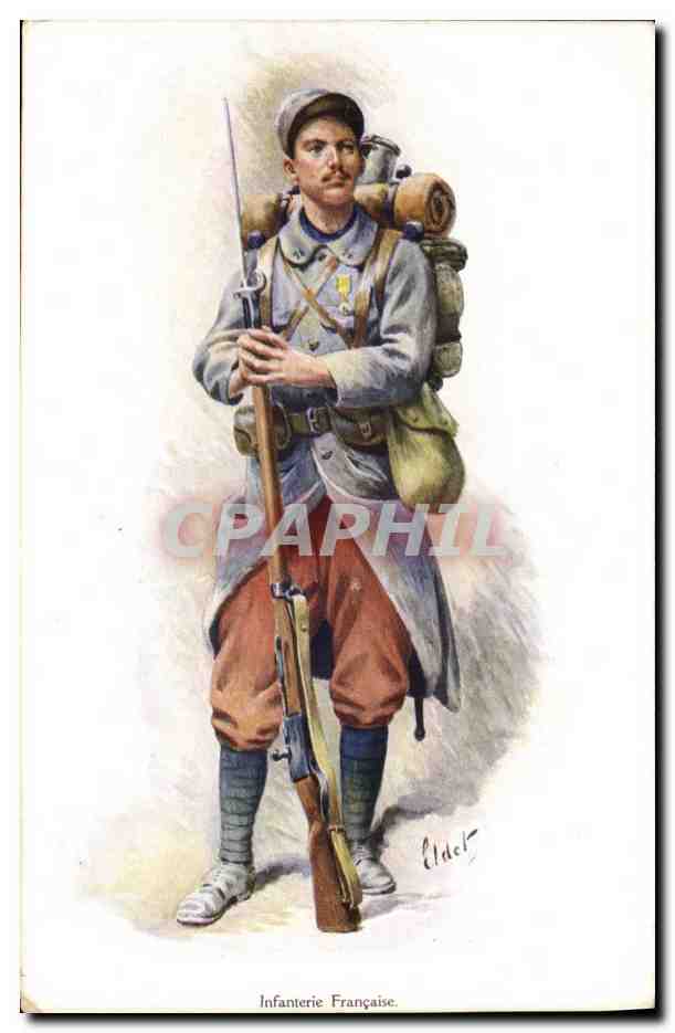 CPA Militaria Infanterie Francaise Publicite Apioline de Chapoteaut Paris Rue Vivienne 