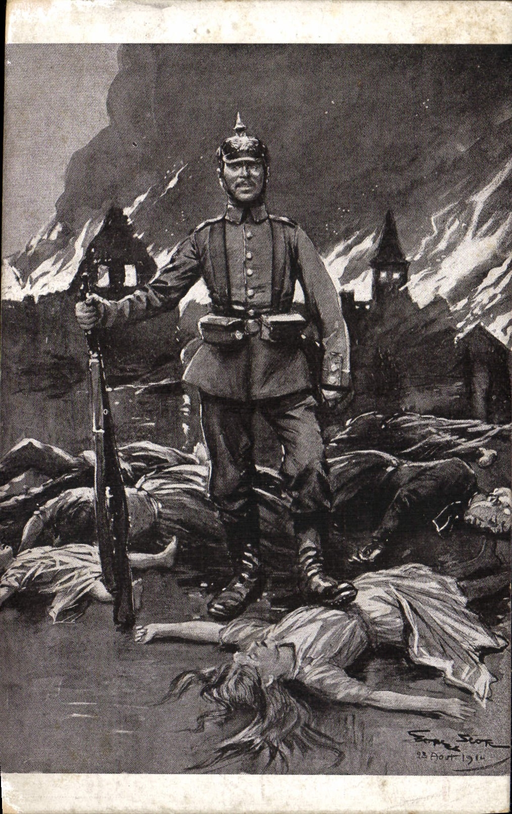 CPA Militaria Leur facon de faire la guerre