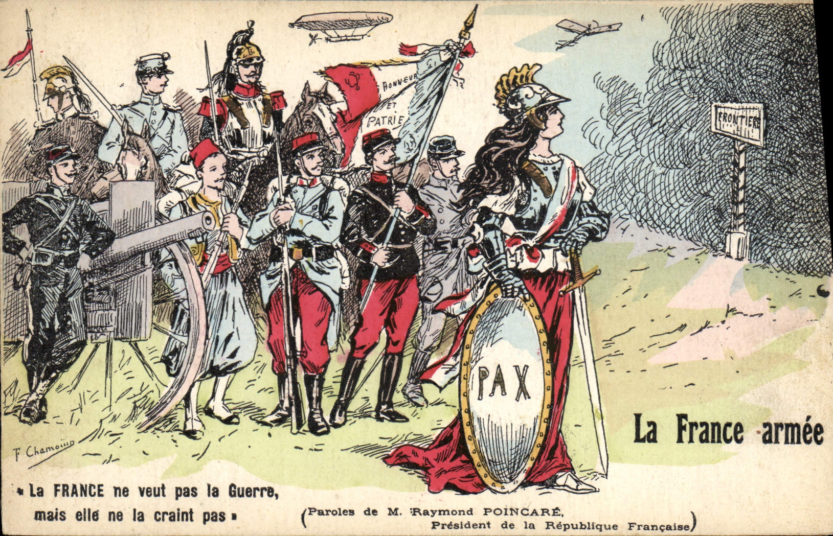 CPA Militaria La France armee Paroles de Raymond Poincare