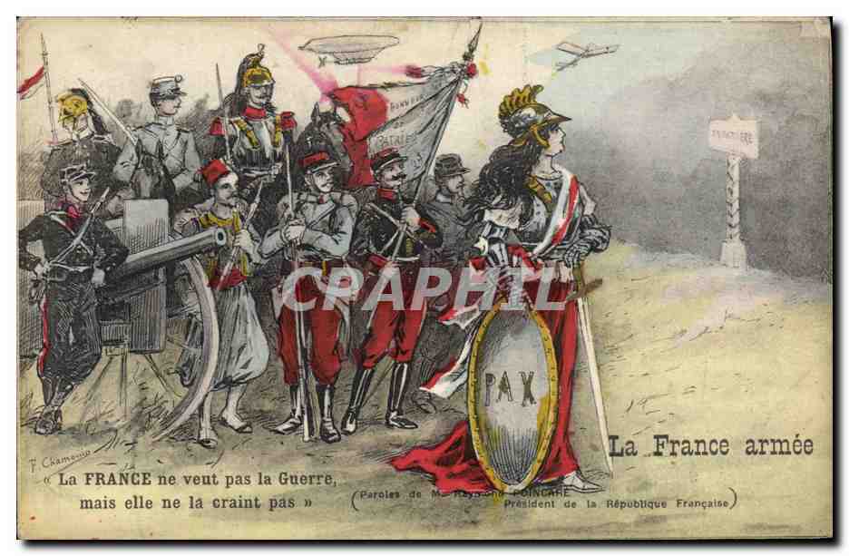 CPA Militaria La France armee Paroles de Raymond Poincare