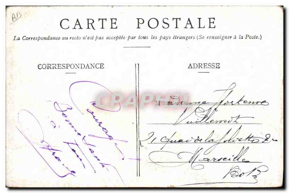 CPA Militaria Armee francaise Chasseurs a pied — Verso