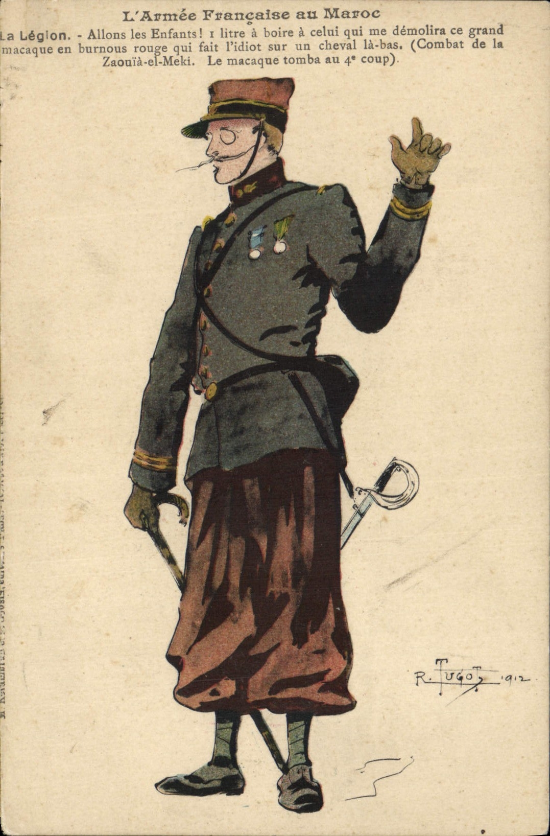 CPA Militaria L'armee francaise au Maroc La legion 