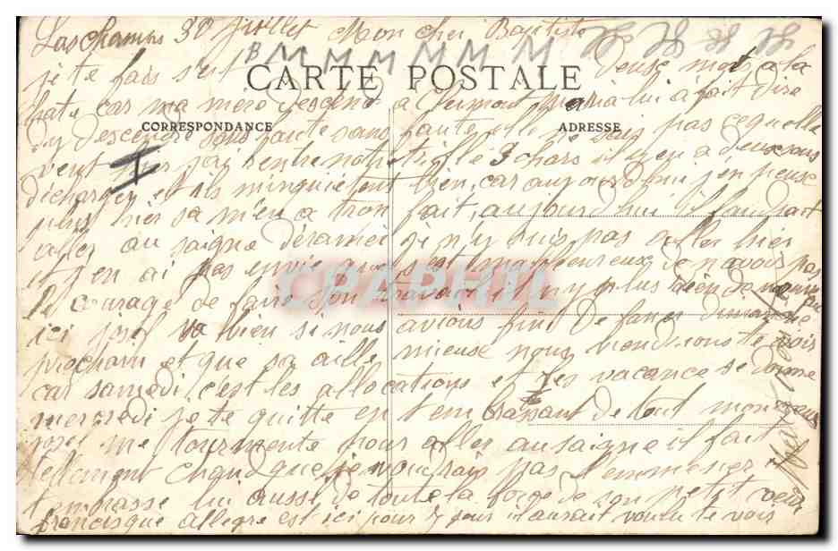 CPA Militaria Precaution de Turco automobile — Rückseite