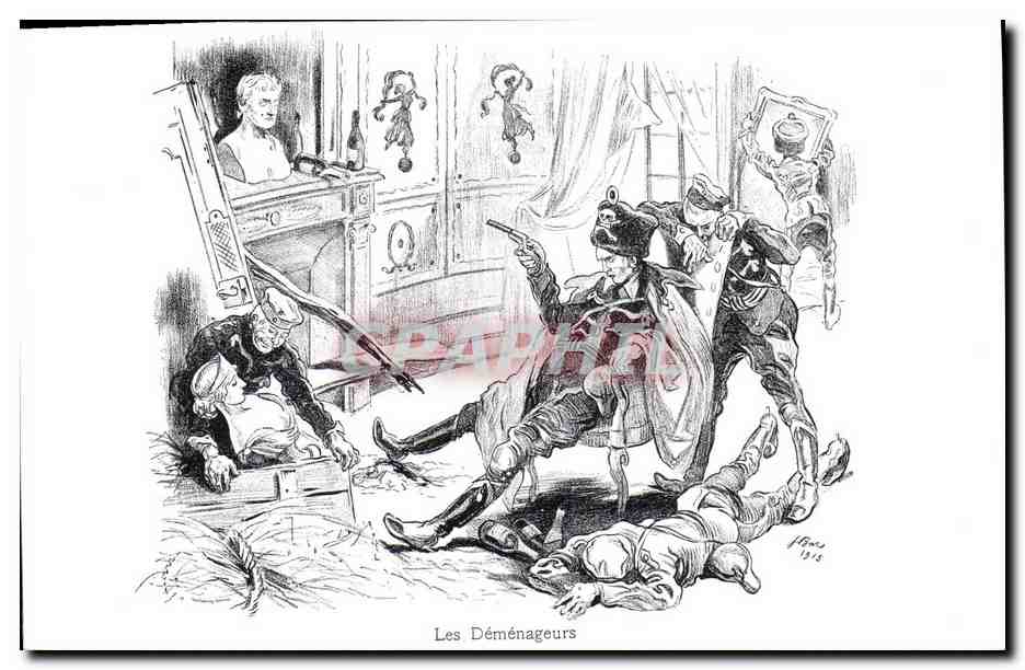 CPA Militaria Les demenageurs