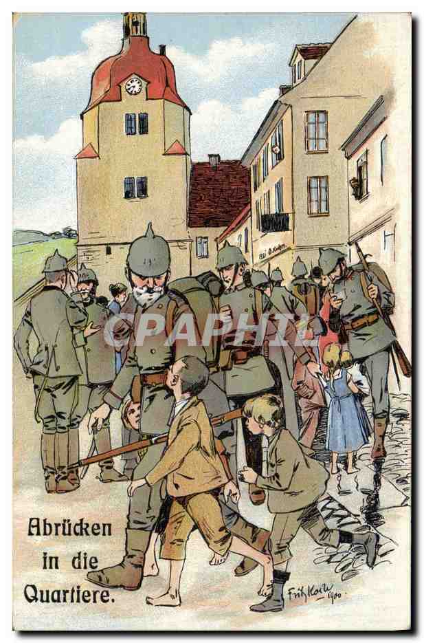 CPA Militaria Abrucken in die Quartiere Enfants 