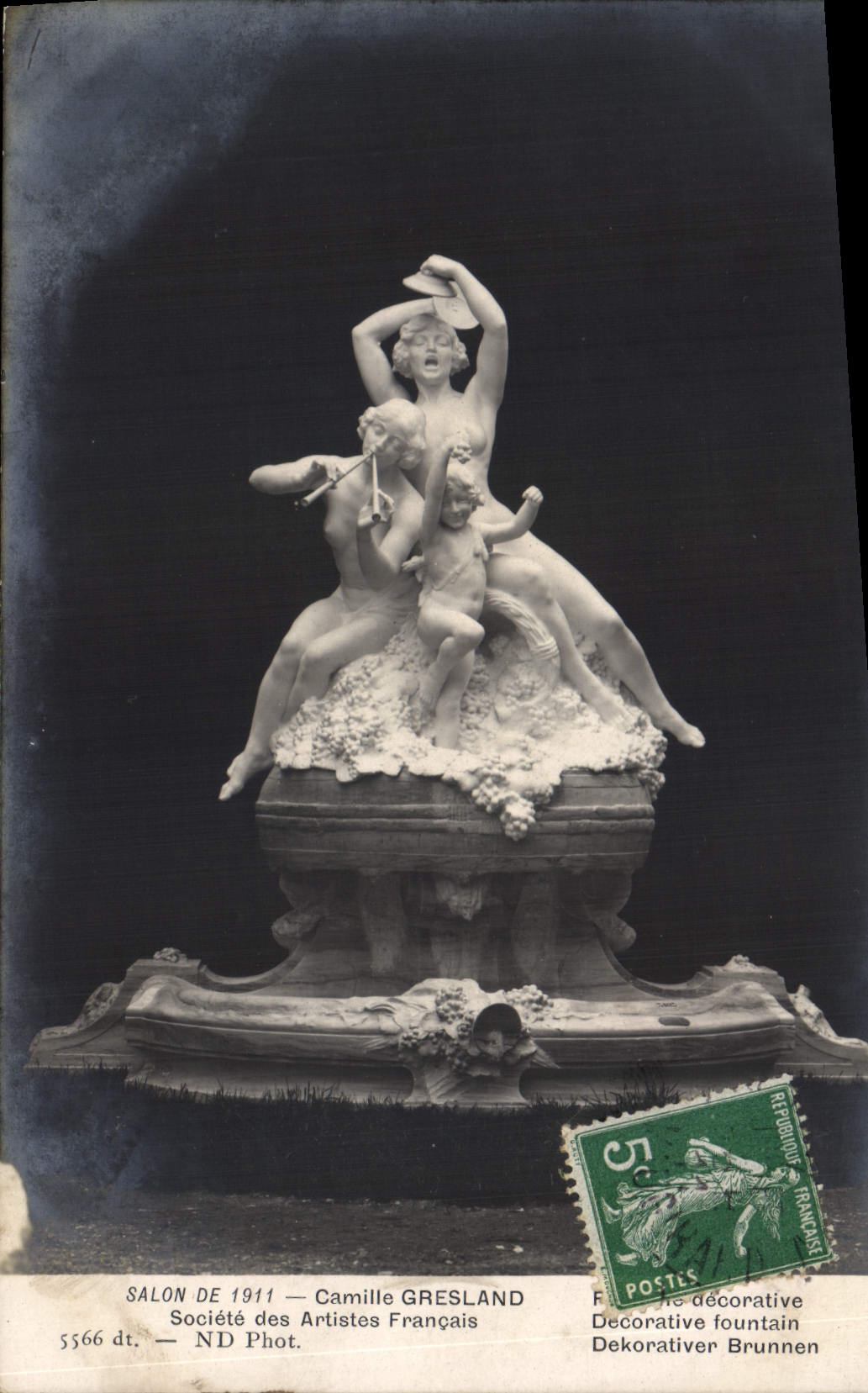 CPA Salon 1911 Camille Gresland Fontaine decorative 