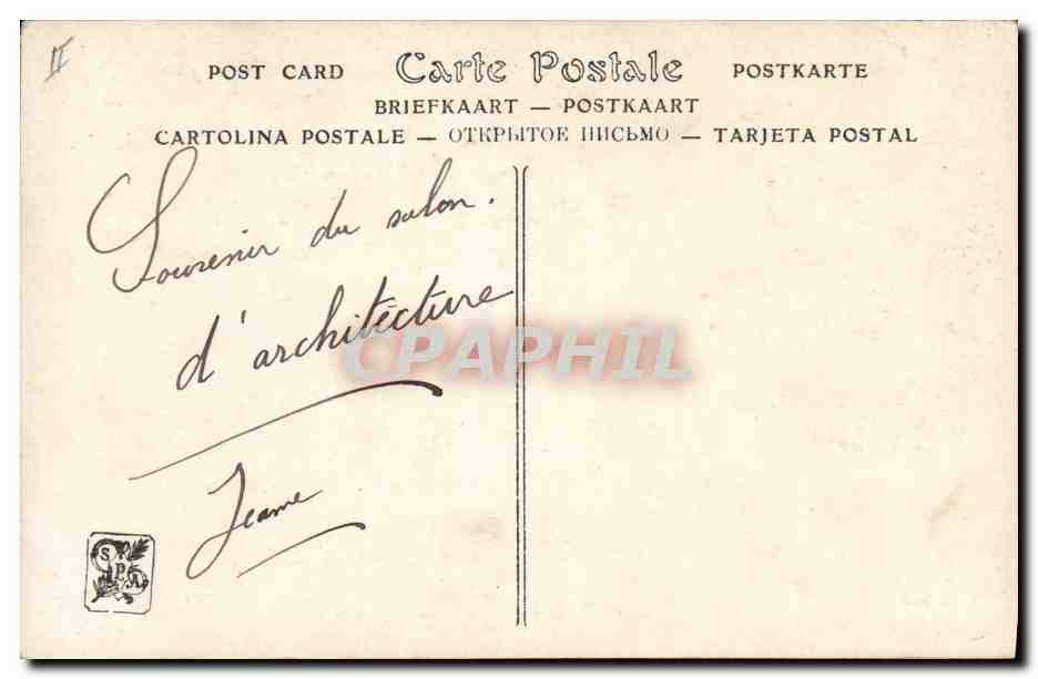 CPA Salon 1911 Camille Gresland Fontaine decorative  — Back