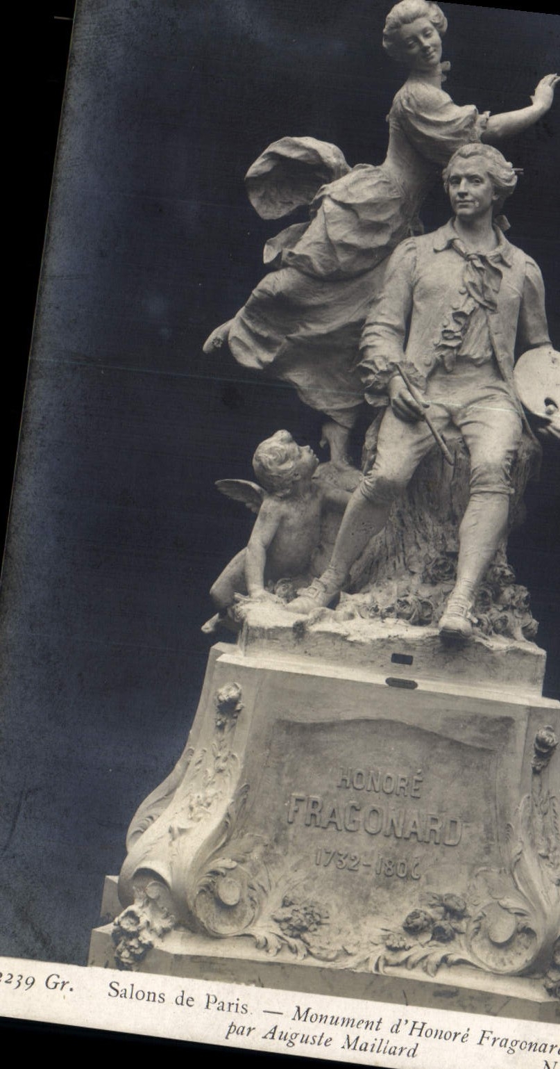 Salons de Paris — Denkmal für Honoré Fragonard von Auguste Maillard