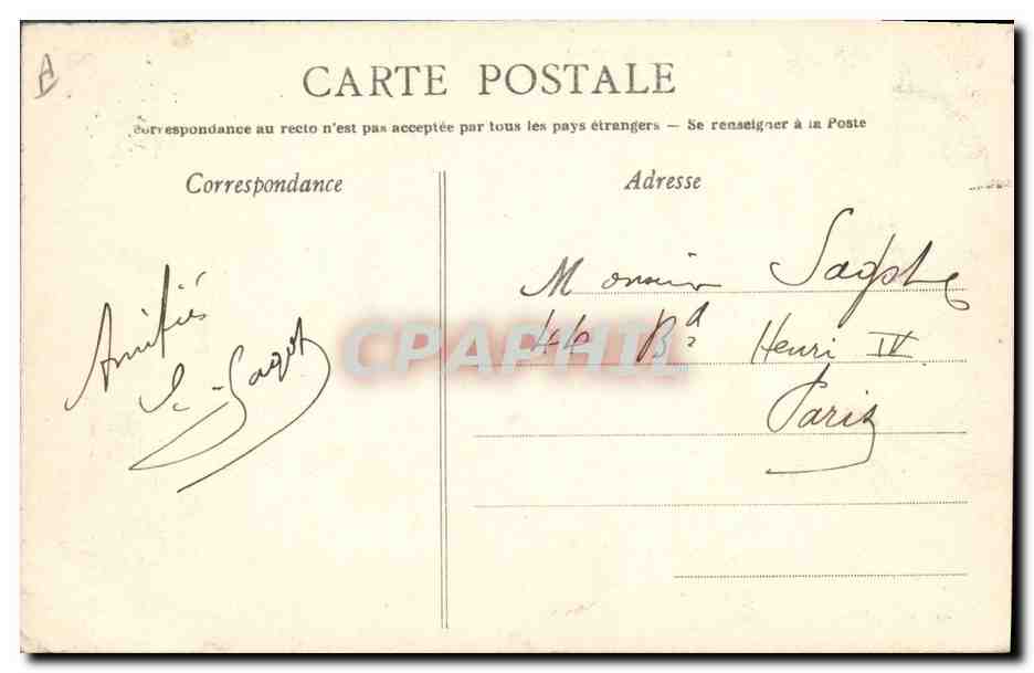 CPA Folklore Les Sables d'Olonne Femme  — Verso