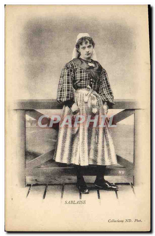 CPA Folklore Sablaise 