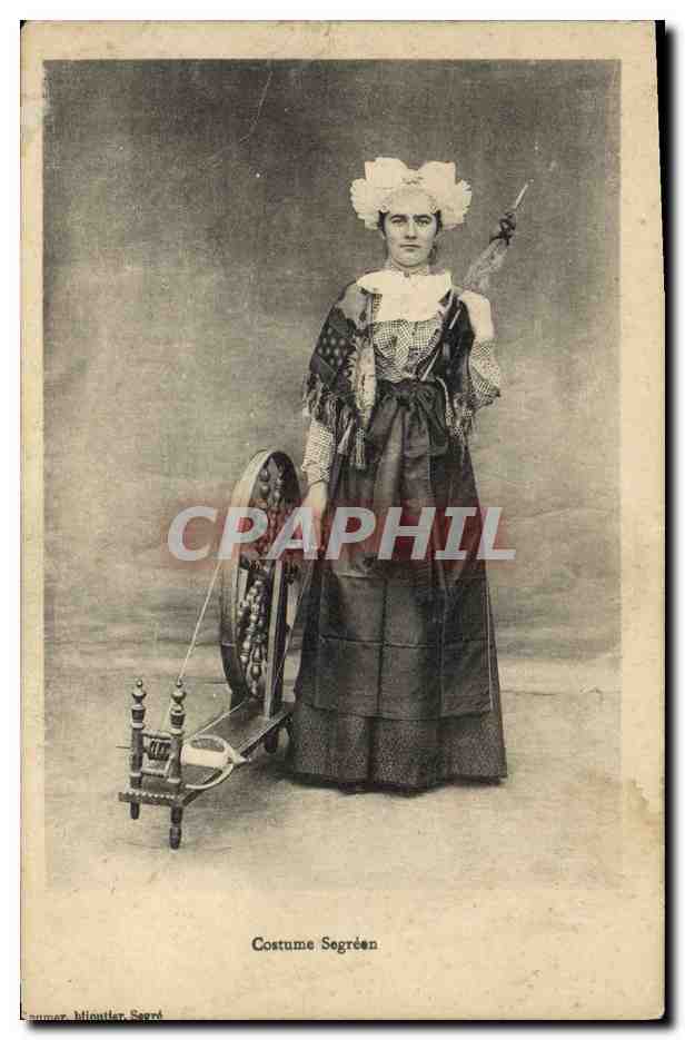 CPA Folklore Costume Segreen 