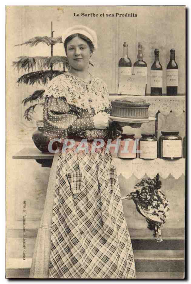 CPA Folklore La Sarthe et ses produits 