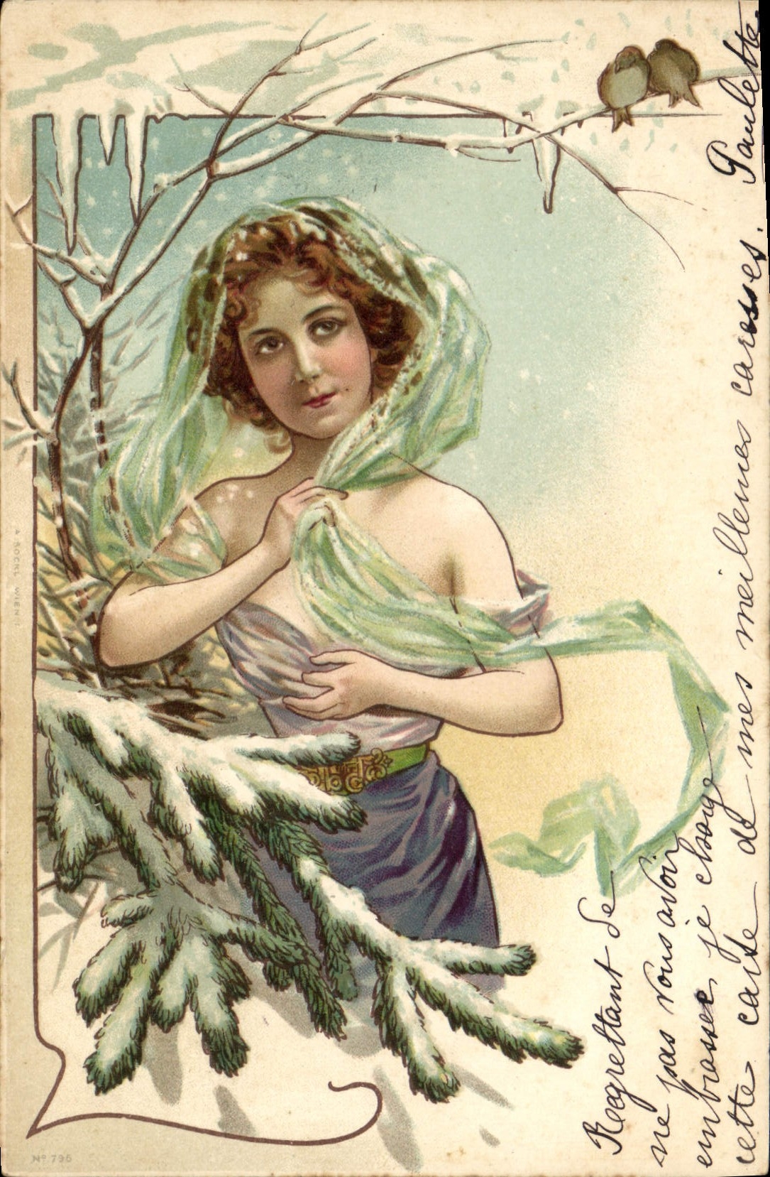 CPA Fantaisie Illustrateur Femme 