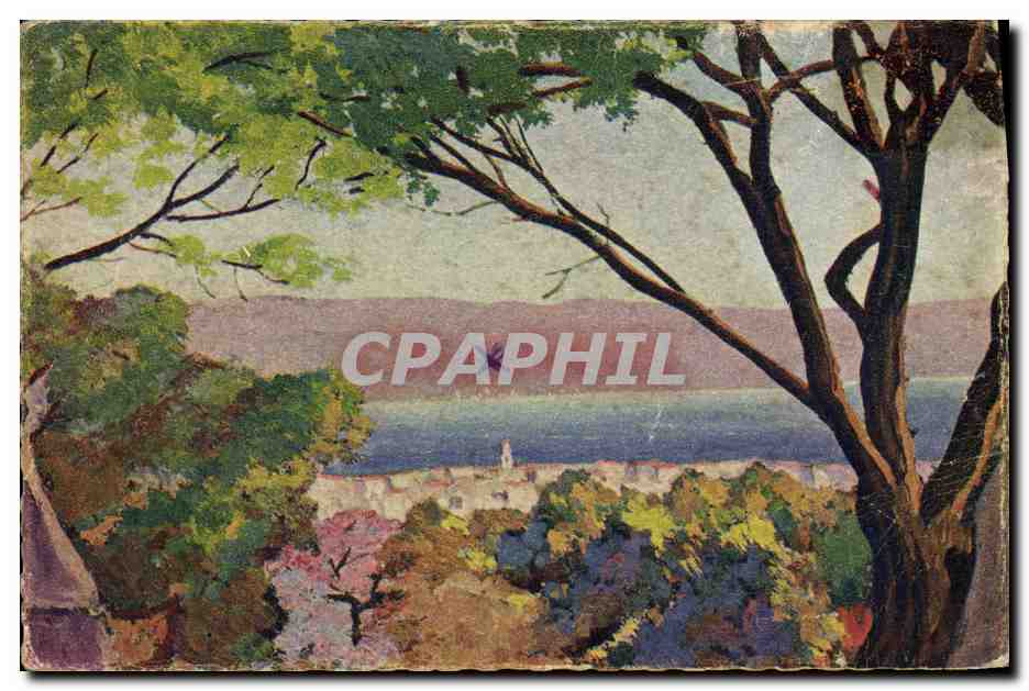 CPA Fantaisie Illustrateur Saint Tropez Vue generale 
