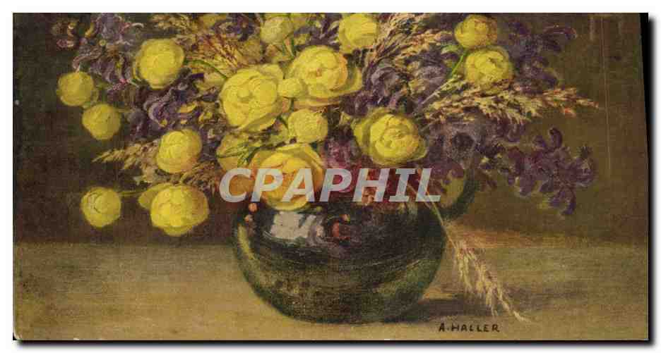 CPA Fantaisie Illustrateur Fleurs 