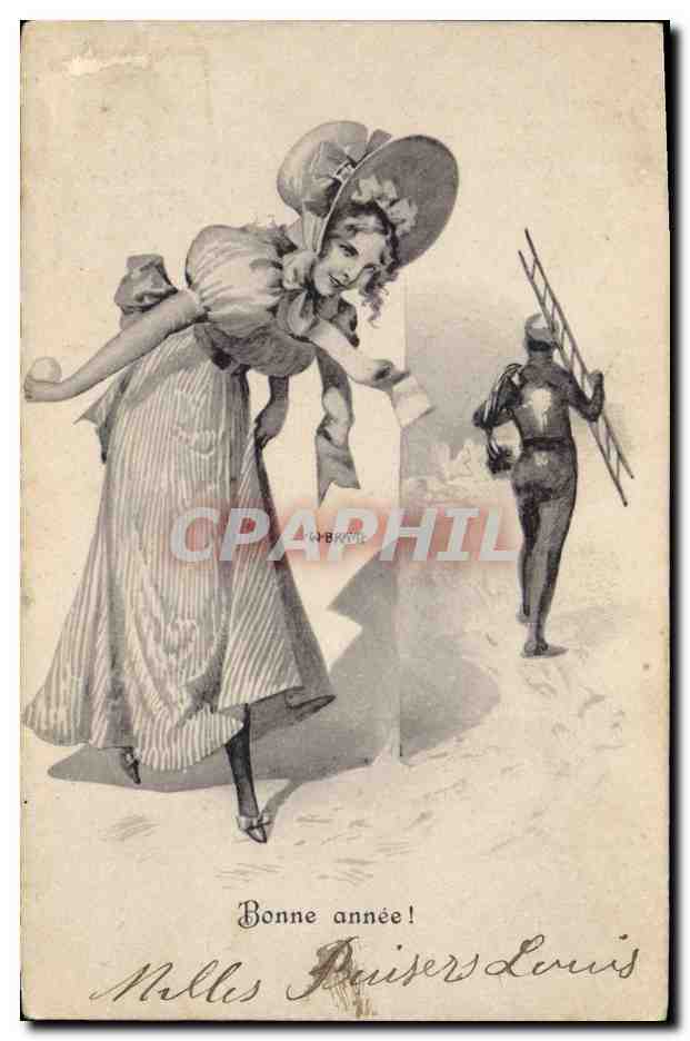 Ski et bonnes voeux — A.S. Série : Délice de nouv. année — éditeur A.S.