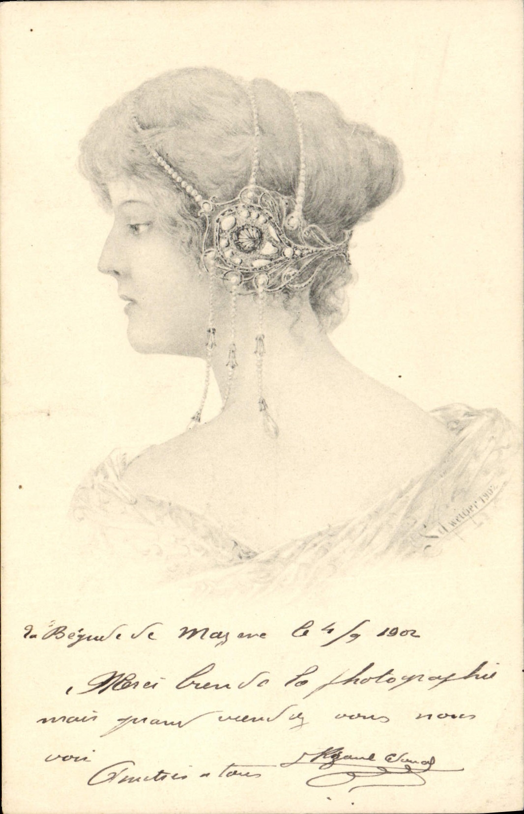 Porträt einer Frau — Béziers, 1902 — I. Weber