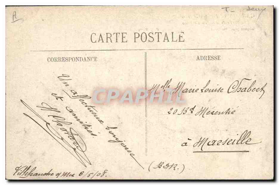 CPA Carnaval de Nice 1908 Les mefaits du jeu de loto  — Rückseite