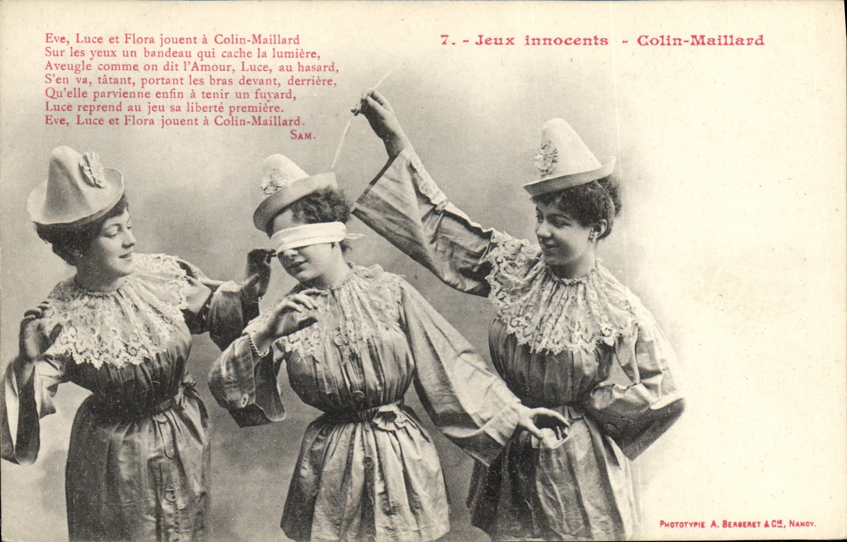 CPA Jeux innocents Colin Maillard 