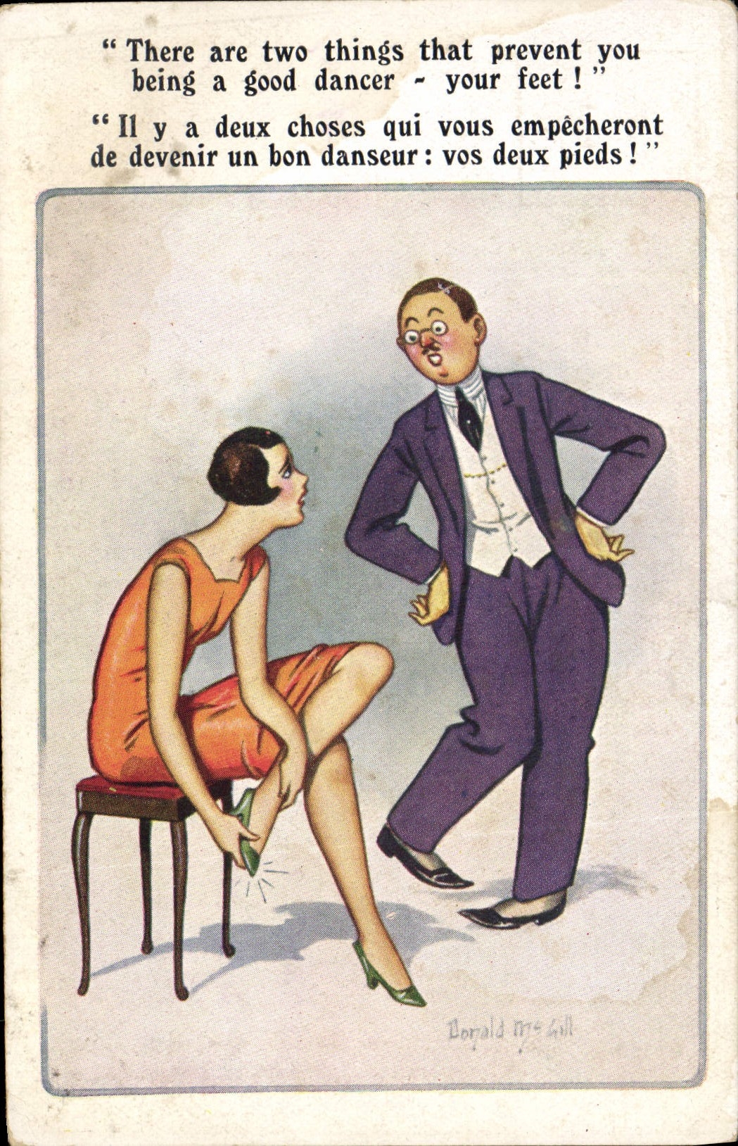 CPA Fantaisie Illustrateur Donald Mc Gill Femme 