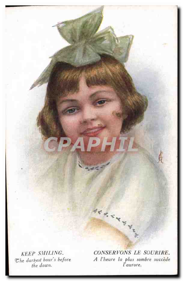 CPA Fantaisie Illustrateur Enfant Conservons le sourire 