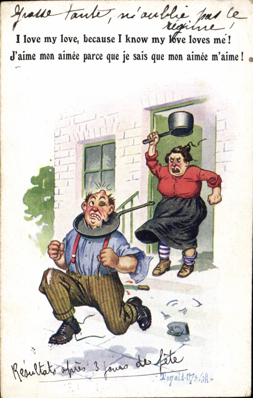 Grasse Tante — caricature humoristique — Wogald, série 3