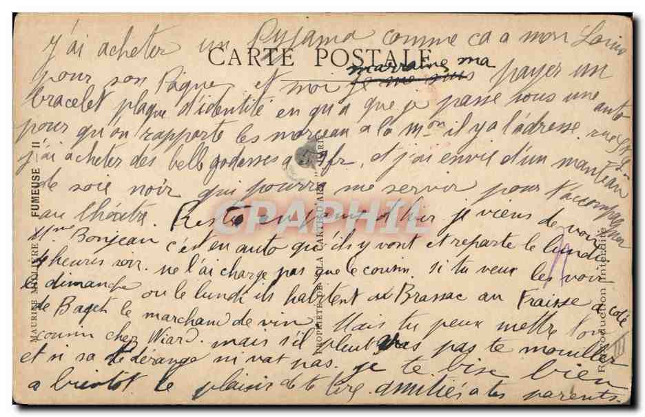 CPA Fantaisie Illustrateur Femme Paques Cigarette  — Verso