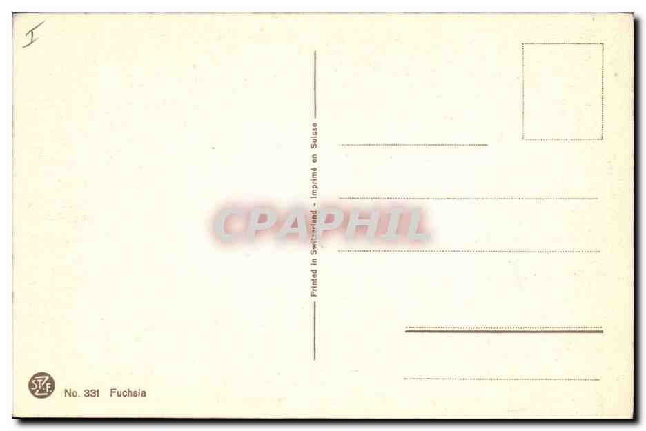 CPA Fantaisie Fleurs Fuchsi — Verso