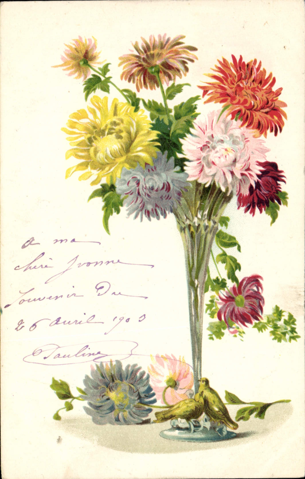 CPA Fantaisie Fleurs 