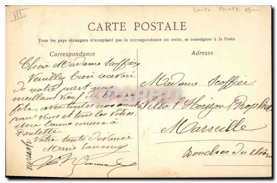 CPA Fantaisie Fleurs  — Rückseite