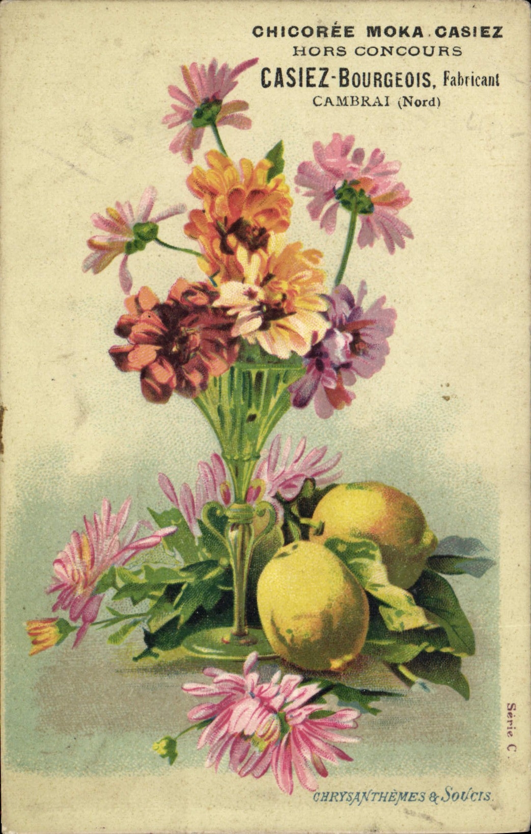 CPA Fantaisie Fleurs Chrystanthemes & Soucis Casiez Bourgeois