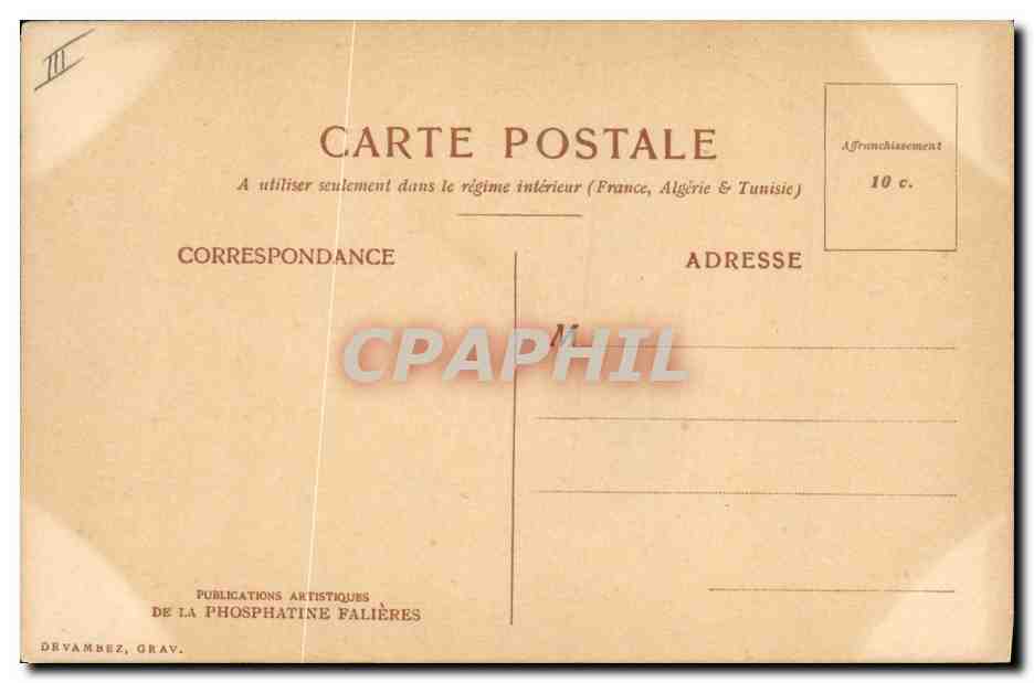 CPA Fantaisie Fleurs Phosphatine Falieres — Verso