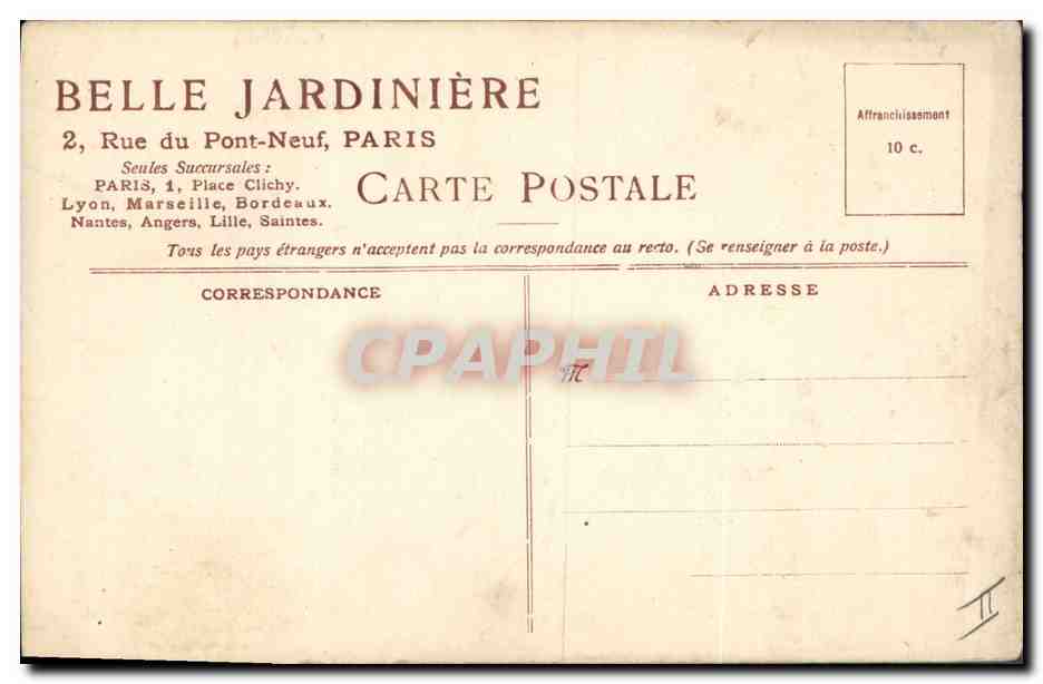 CPA Fantaisie Fleurs Belle Jardiniere  — Back