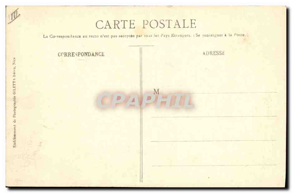 CPA Cochon Porc Carnaval de Nice 1909 Char Un atterrissage mouvemente Ludovic Isnart  — Rückseite