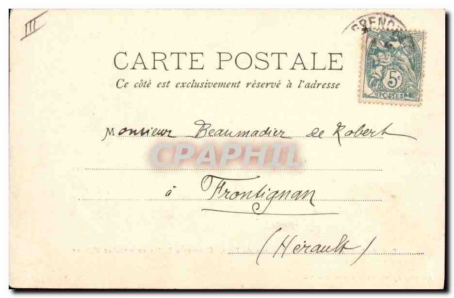 Env. de la Gde. Chartreuse. Passage du Frou. Chasseurs-Alpins en marches d'Hiver — Papeterie des Alpes Eug. Robert, Grenoble, n°13 — Reverso