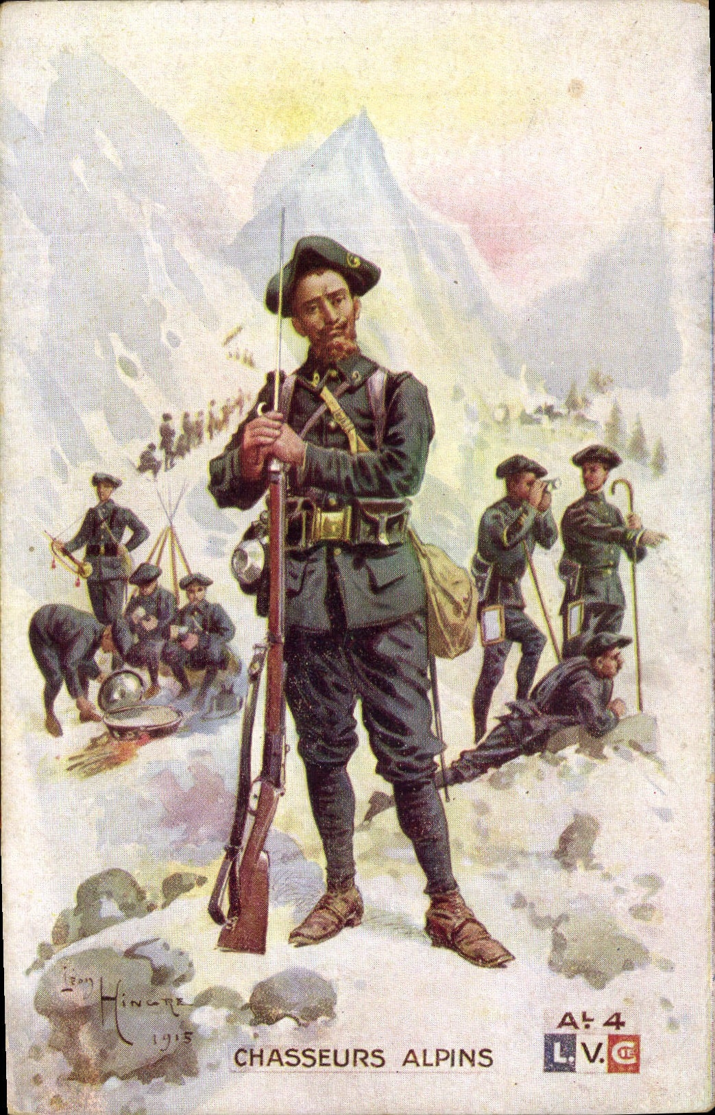 Chasseurs Alpins — 1915 — At 4, L.V.C. (éditeur)