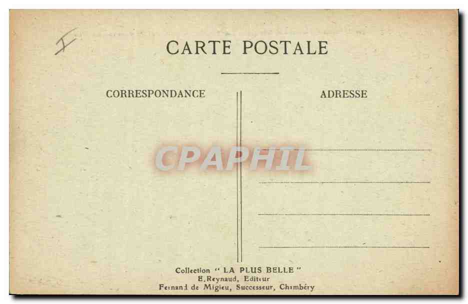 CPA Militaria Chasseurs Alpins Alpes de Savoie Environs de Seez Becca du lac Bec de l'ane Col du Mont vus des Tetes  — Rückseite