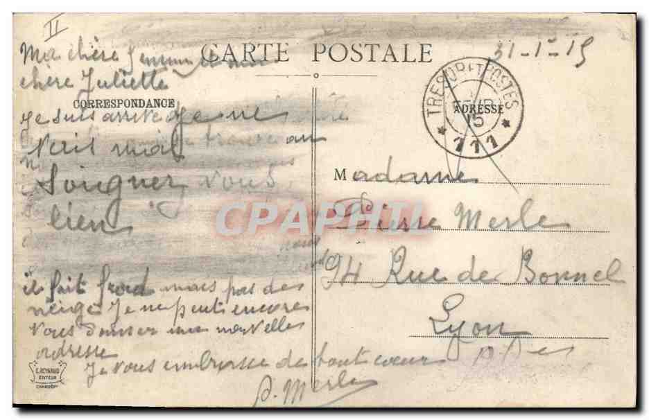CPA Militaria Chasseurs Alpins A la corde Alpinisme  — Rückseite